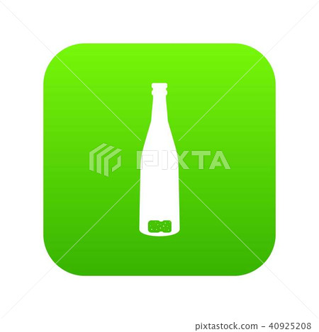 Empty wine bottle icon digital green Empty wine bottle icon digital green 40925208