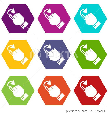 Cursor turn icons set 9 vector Cursor turn icons set 9 vector 40925211