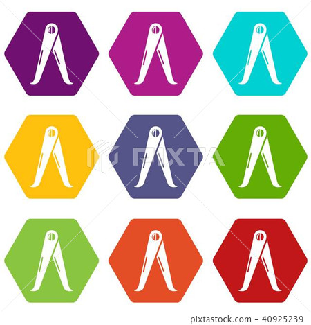 Plastic compasse icons set 9 vector Plastic compasse icons set 9 vector 40925239