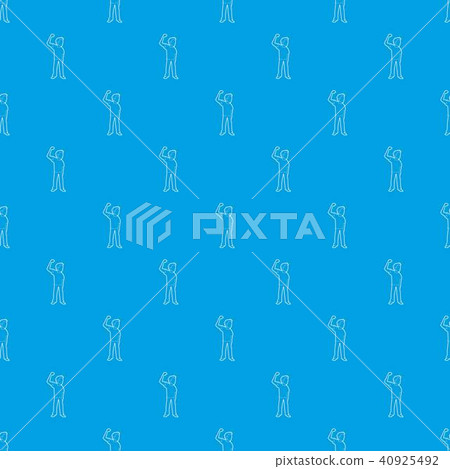 Riot of man pattern vector seamless blue Riot of man pattern vector seamless blue 40925492