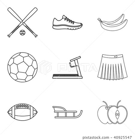 Recreate icons set, outline style 40925547