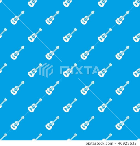 Guitar pattern vector seamless blue - Stock Illustration [40925632] - PIXTA