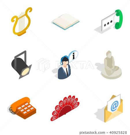 State of wellness icons set, isometric style 40925828