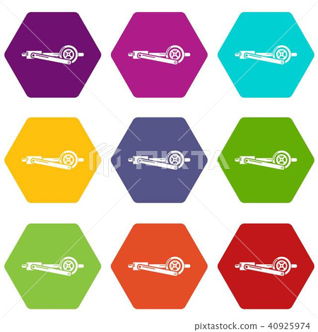 Shaft icons set 9 vector 40925974