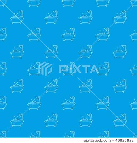 Bath pattern vector seamless blue Bath pattern vector seamless blue 40925982