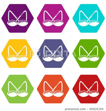 Brassiere sexy icons set 9 vector Brassiere sexy icons set 9 vector 40926104
