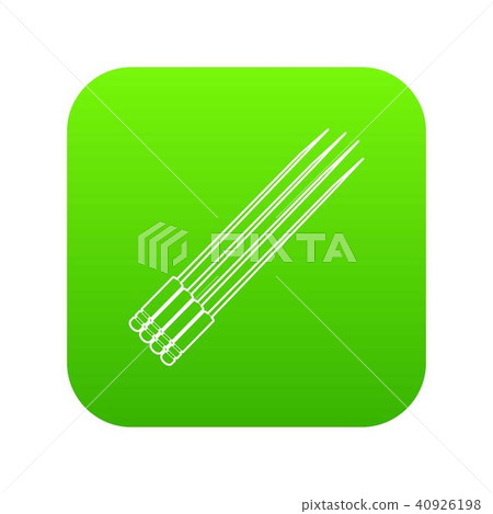 Toothpick icon green vector 40926198