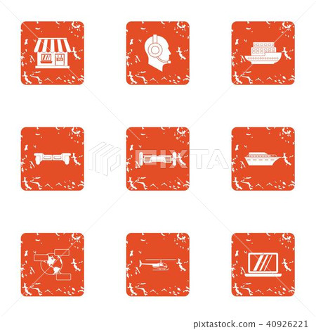 Invocation icons set, grunge style Invocation icons set, grunge style 40926221