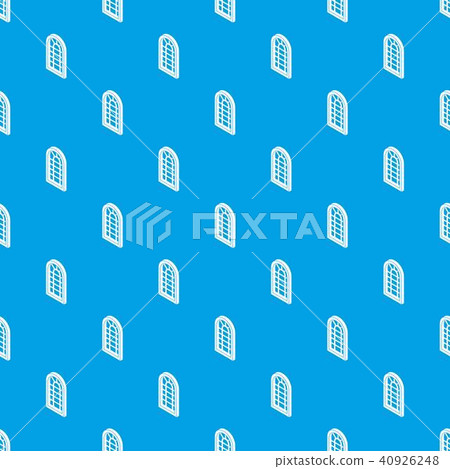 Palace window frame pattern vector seamless blue Palace window frame pattern vector seamless blue 40926248