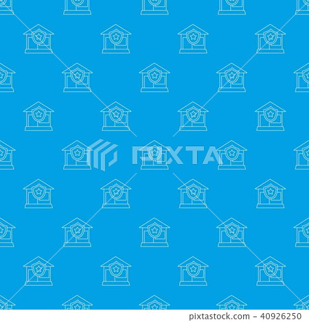 House protection pattern vector seamless blue House protection pattern vector seamless blue 40926250