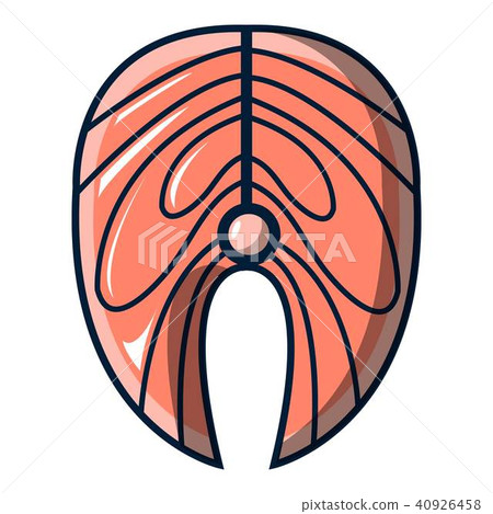 Salmon steak icon, cartoon style 40926458