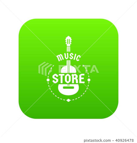 Music store icon green vector Music store icon green vector 40926478