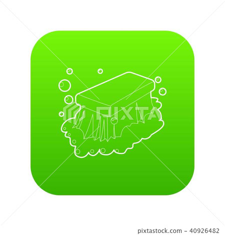 Wet cleaning icon green vector Wet cleaning icon green vector 40926482