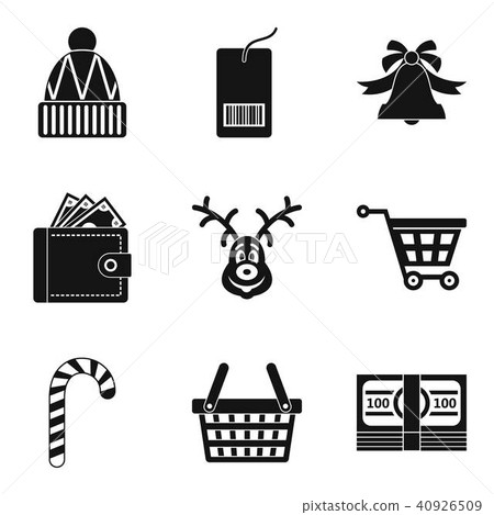 Were cold icons set, simple style 40926509