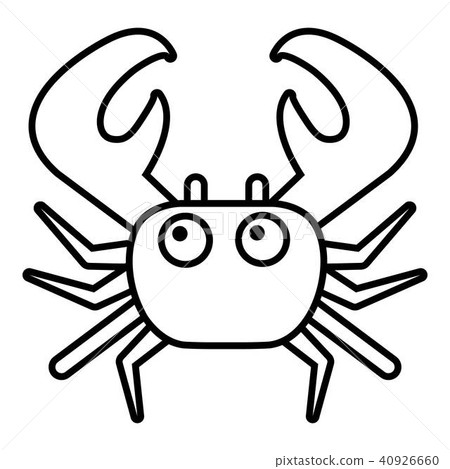 Crab icon, outline style Crab icon, outline style 40926660