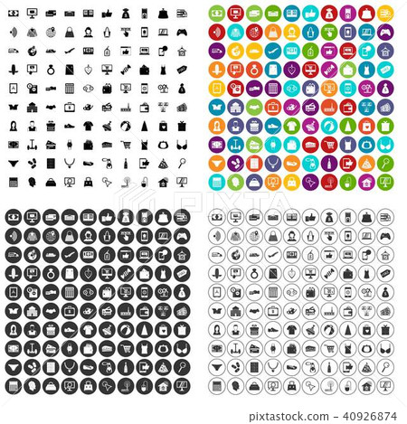 100 online shopping icons set vector variant 100 online shopping icons set vector variant 40926874