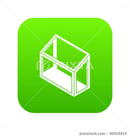 Balcony window frame icon green vector Balcony window frame icon green vector 40926958