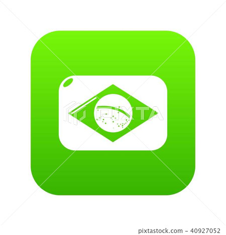Brazilian flag icon green vector Brazilian flag icon green vector 40927052
