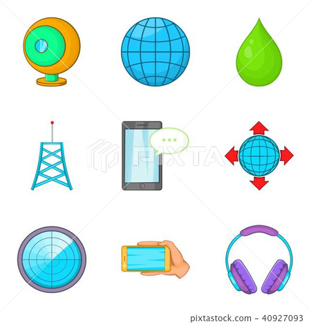 Cordless equipment icons set, cartoon style Cordless equipment icons set, cartoon style 40927093