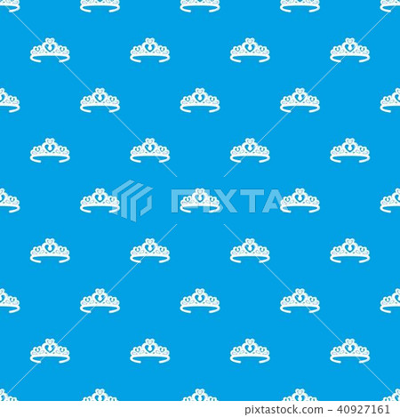 Tiara crown pattern vector seamless blue Tiara crown pattern vector seamless blue 40927161