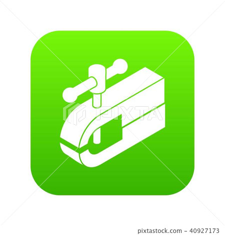 Clamping machine icon green vector Clamping machine icon green vector 40927173