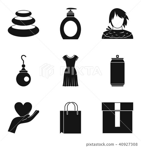 Squaw icons set, simple style 40927308