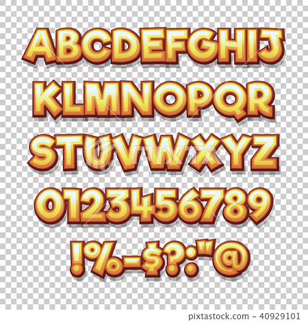 comics style alphabet collection set. 40929101