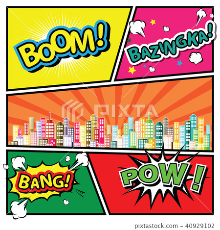Comics Template. Vector Comic Book Illustration. Comics Template. Vector Comic Book Illustration. 40929102