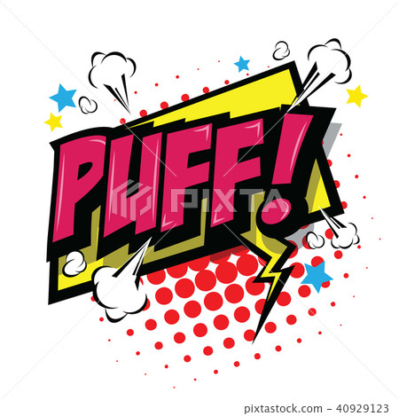 Puff! Comic Speech Bubble. 40929123
