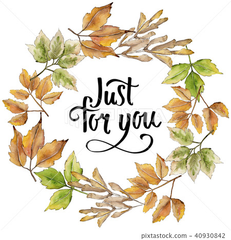 Maple leaf. Leaf plant botanical garden floral foliage. Frame border ornament square. Maple leaf. Leaf plant botanical garden floral foliage. Frame border ornament square. 40930842