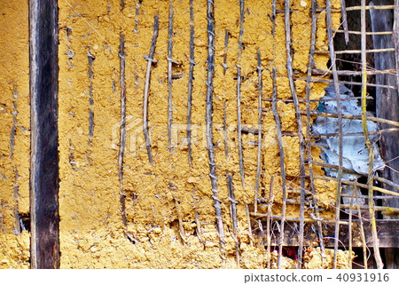 Mud wall wall retired shop 40931916