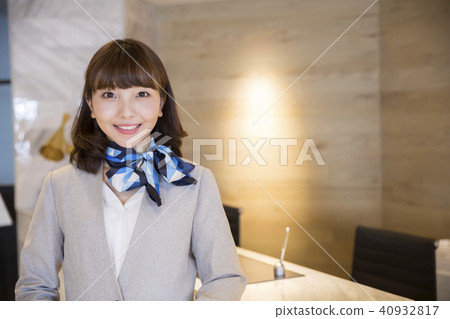 Receptionist information desk woman image Receptionist information desk woman image 40932817