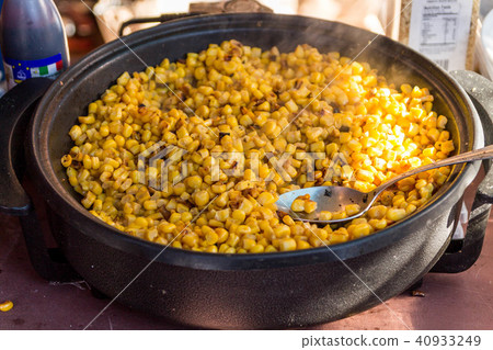 Cooking corn kernels. Cooking corn kernels. 40933249