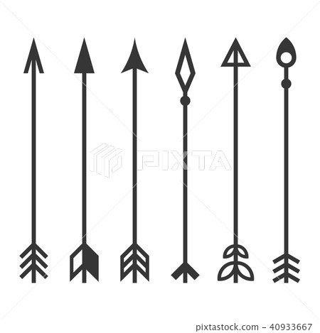 Arrows Set on White Background. Vector - Stock Illustration [40933667 ...