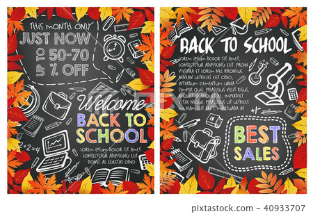 Back to school special sale offer poster design 40933707