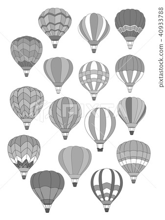 Air balloon isolated vector icons set Air balloon isolated vector icons set 40933788