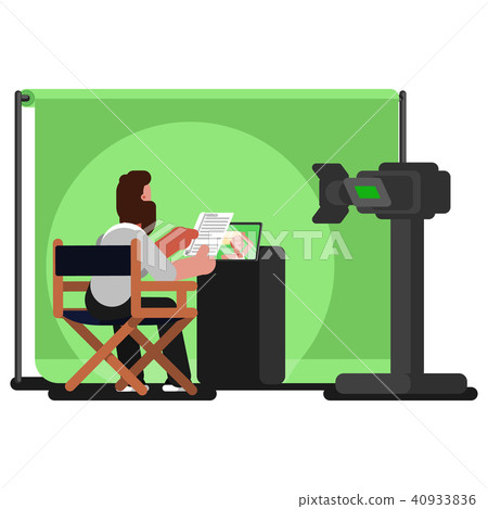 Producer reads script Producer reads script 40933836