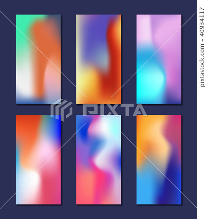 Modern Abstract fluid 3d shapes trendy liquid colors template for brochure, flyer, cover and 40934117