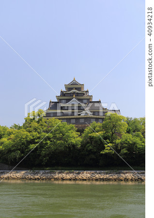 岡山城堡,北塔樓和旭川 岡山城堡,北塔樓和旭川 40934218