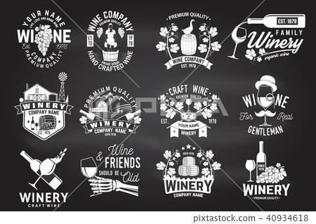 Set of winer company badge, sign or label. Vector illustration. 40934618