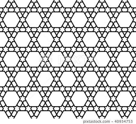 Seamless geometric pattern in black and white Seamless geometric pattern in black and white 40934753