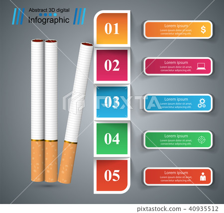 Harmful cigarette, viper, smoke, business infographics. Harmful cigarette, viper, smoke, business infographics. 40935512