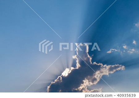 Animal shaped (dog) cloud in blue sky  40935639
