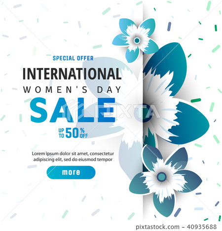 Bright Spring Banner International Women S Day Stock