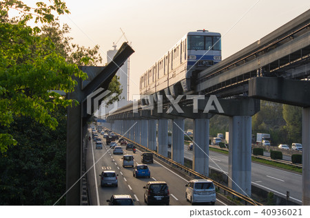 大阪西安·黃昏大阪單軌鐵路和中環線 大阪西安·黃昏大阪單軌鐵路和中環線 40936021