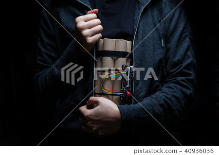 woman's holding Bomb with clock timer woman's holding Bomb with clock timer 40936036