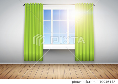 Example of empty room with window. Example of empty room with window. 40936412