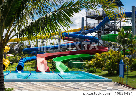 water slides in aqua park water slides in aqua park 40936484