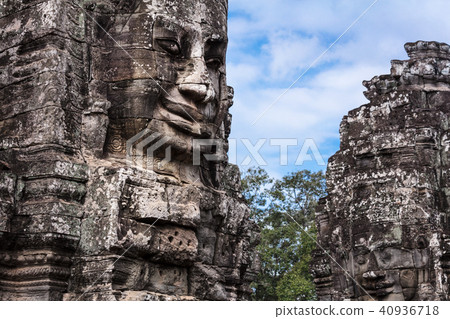 ruins of the temple of Bayon, Angkor, Cambodia 40936718