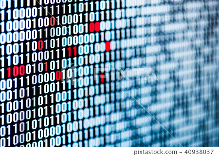 Red bits - data corruption - bit sequence - screen Red bits - data corruption - bit sequence - screen 40938037